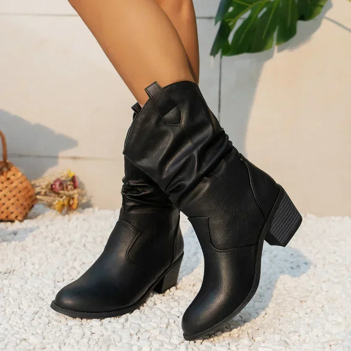 Colette™ | Classic Mid-Calf Western Boots